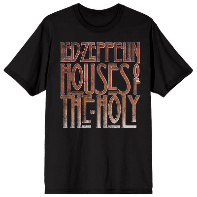 Led Zeppelin Houses Of The Holy Crew Neck Short Sleeve Men's Black T-shirt