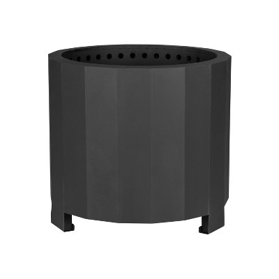Merrick Lane Portable Steel Smokeless Wood Burning Outdoor Firepit with Waterproof Cover