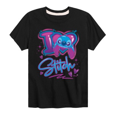 Boys' - Lilo and Stitch - I Love Stitch Short Sleeve Graphic T-Shirt