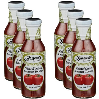 Brasswell's Vidalia Onion Summer Tomato Dressing & Marinade - Case of 6 - 12 fl oz
