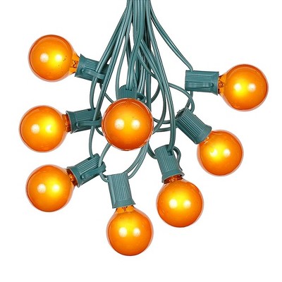 Novelty Lights 25 Feet G40 Globe Outdoor Patio String Lights, Green Wire