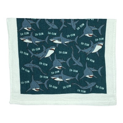 Da Dum Funny Shark Attack Sound Tea Towel - Crazy Dog Tea Towel for Animal Lovers DaDum