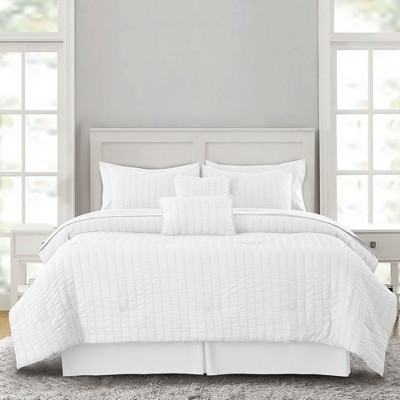 Lux Decor 10-Piece All-Season Reversible Down Alternative Comforter Set – Microfiber Bed-in-a-Bag