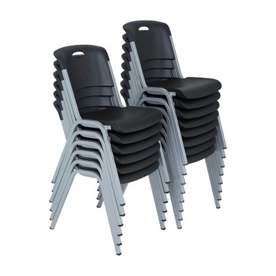 Lifetime Commercial Grade Stacking Chair, 14-Pack, Black (80569)