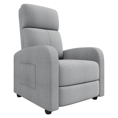 COZONY Recliner Chair for Adults, Small Lazy Ergonomic Recliner with Side Pocket, Padded Seat, Tall Back & Wide Arms, Home Theater Sofa