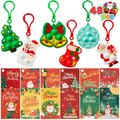Joyfy 24Pack Christmas Party Favors for Kids,Christmas Pop Fidget Toys,Stocking Stuffers for Kids Christmas Treats Goodies