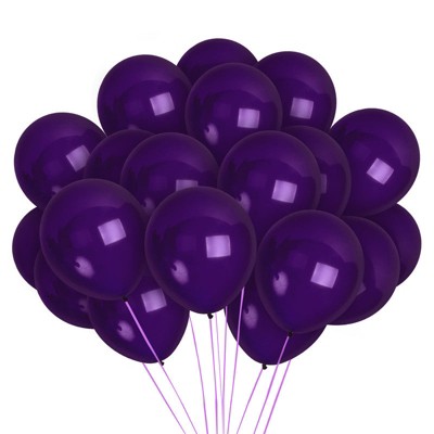 Treasures Gifted Dark Purple Balloons - 12 Inch Latex Balloons - 100 Pack