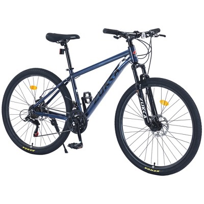 RISOKEYS 27.5 Inch Wheels 21 Speed Adult Mountain Bike , with Mechanical Disc Brakes,Light Weight Aluminium Alloy Frame for Men,Women,