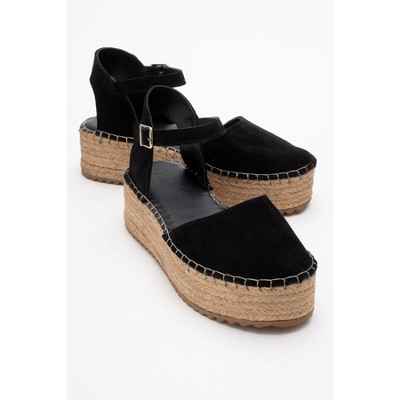 Viba - Black Suede Leather Espadrilles (Women) | Forever & Always Shoes