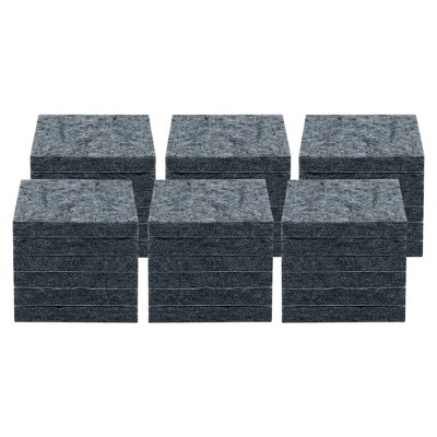 Unique Bargains Felt Self-stick Non-slip Anti-scratch Square Furniture Pads Gray 36 Pcs