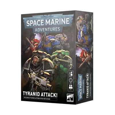 Space Marine Adventures Tyranid Attack Game: Strategy Board with Cards & Dice, 1-4 Players, 30-45 Min Play