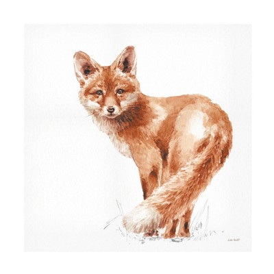Trademark Fine Art 14" x 14" Lisa Audit 'Forest Friends Xi' Unframed Wall Canvas : Giclee Animal Artwork