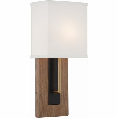 Crystorama Lighting Brent 1 - Light Sconce in  Matte Black/Vibrant Gold