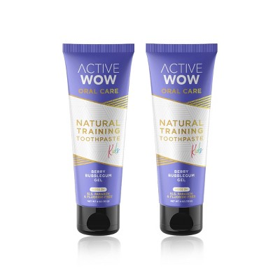 Active Wow Kids' Natural Gel Toothpaste - 4oz/2pk