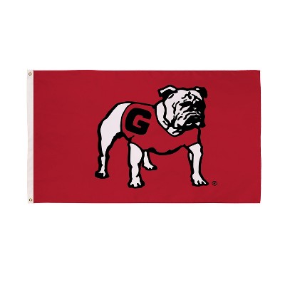 NCAA University of Georgia Flag with Grommets, 3'x5' UGA Bulldogs Outdoor College Flags & Banners for Garden Patio Indoor Wall Décor