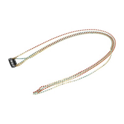 Unique Bargains Women's Style 1 Rhinestone Braided Hair Chain 1 Pc