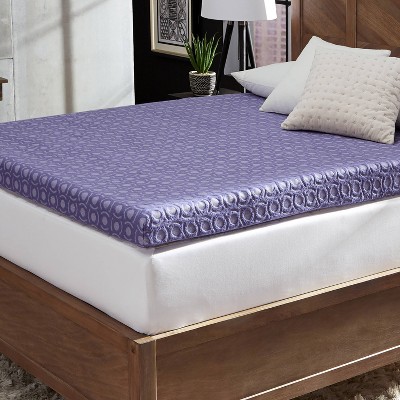 LoftWorks King 4" Supreme Memory Foam Mattress Topper with Medium Firm Support: Polyester Knit, Spot Clean, Fits 12" Depth