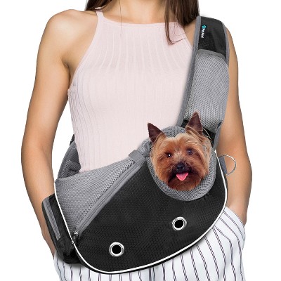 PetAmi Dog Sling Carrier, Puppy Purse Traveling Carrying Bag to Wear, Cat Adjustable Crossbody Travel Pet Pouch