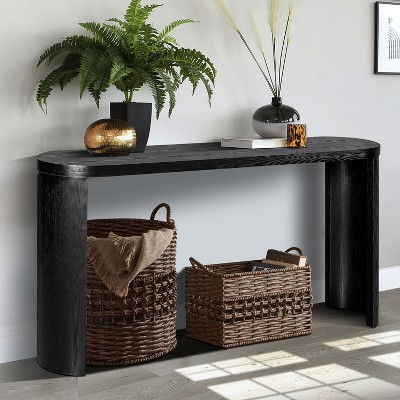 Christopher Knight Home Bascom 60" Wooden Entryway Console Tables with Reversible Curved Legs