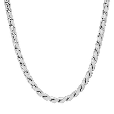Steeltime Men's stainless steel fancy link necklace. Color Options: Silver, Gold, Oxidized