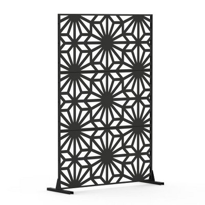 PAGED Metal Balcony Privacy Screens Outdoor and Panels with Free Standing, Freestanding Outdoor Privacy Screen, Privacy Fence Screen