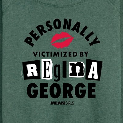 Women's - Mean Girls - Personally Victimized Regina George Lightweight French Terry Wide Neck Long Sleeve Graphic Shirt