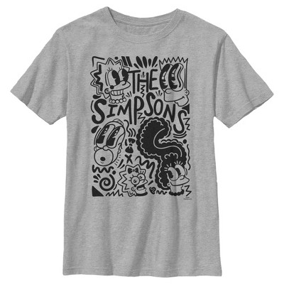 Boy's The Simpsons Classic Pop Art Family T-Shirt