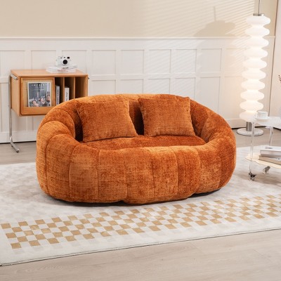 NicBex Chenille High Back Bean Bag Chair Couch for Adults and Kids,Lazy Loveseat Sofa with 2 Pillows for Living Room,Bedroom,Apartment