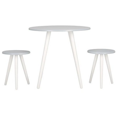 Whitman 3 Piece Dining Set - DNS1400A -Light Grey/White - Safavieh