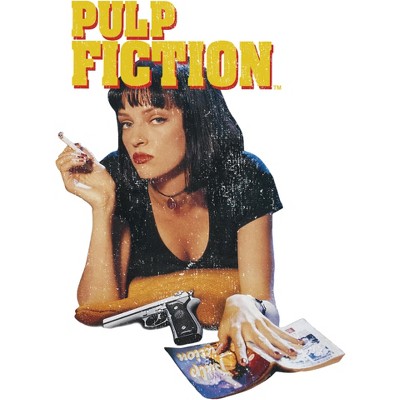 Pulp FIction Men's Mia Wallace Smoke Short Sleeve Graphic Cotton T-Shirt