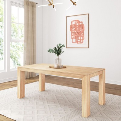 Plank+Beam 72" Modern Dining Table for 6, Solid Wood Rectangular Dining Table for Kitchen/Dining Room