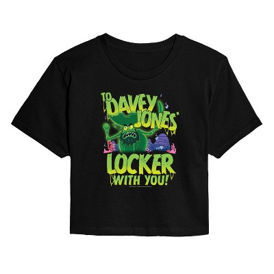 Women's - Spongebob Squarepants - Spongebob: The Search For Squarepants To Davey Jones Locker Cropped Graphic T-Shirt