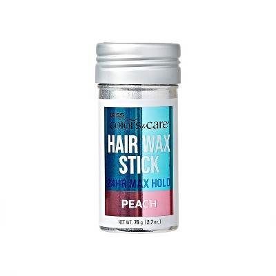 KISS Products Colors & Care Edge Fixer Hair Wax Stick -  Maximum Hold - Peach Scent - 2.7oz