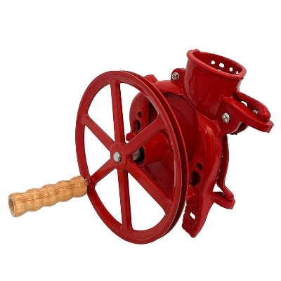 Lehman's Corn Kernel Sheller with Flywheel Pulley, Clamp On Cast Iron Non Electric Walnut Huller, Vintage Style, Red