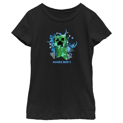 Girl's Minecraft Charged Creeper T-Shirt