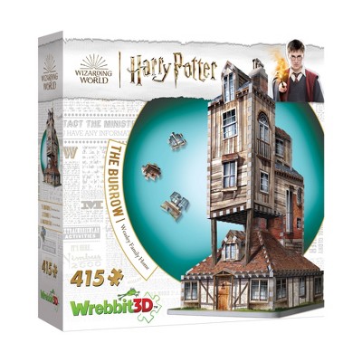 Harry Potter The Burrow - Weasley Family Home 3D Puzzle 415pc: Wrebbit Foam Model, Fine Motor Skills, Fantasy Theme