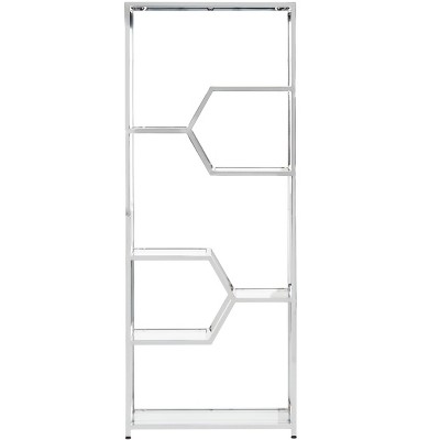 Benoit Chrome Bookcase - SFV1101 - Chrome - Safavieh Couture