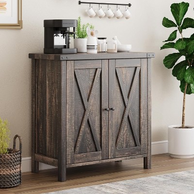 Buffet Cabinet Farmhouse Storage Cabinet with Doors and Shelves, Buffets and Sideboards Entryway Cabinet for Living Room, Dining Room