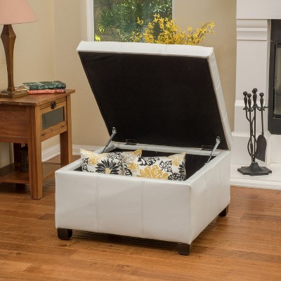 NicBex Polyester Fabric Storage Ottoman Bench,Upholstered Storage Ottoman with Tufted Top,Modern Storage Bench for Living Room,Bedroom