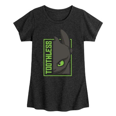 Girls' - How to Train Your Dragon - Toothless Fitted Short Sleeve Graphic T-Shirt