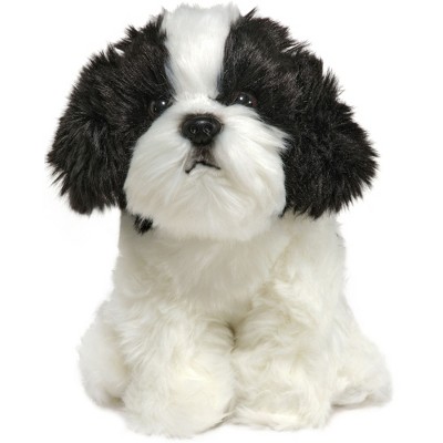 Bearington Black & White Dog 11 Inch Stuffed Animals - Stuffed Shih Tzu That Look Real Shitzu, For Ages 3-14
