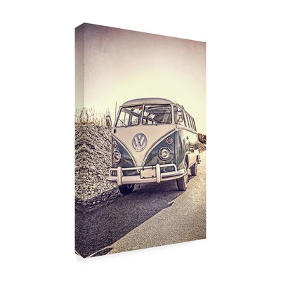 Trademark Fine Art -Edward M. Fielding 'Surfers Vintage VW Bus' Canvas Art