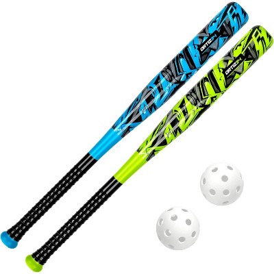 Ortiz34 2 Pack Bat & Ball Set - Graffiti Plastic Bat & Ball Homerun Set- David Ortiz Backyard Baseball Set for Youth, Kids, Teenagers, Adults