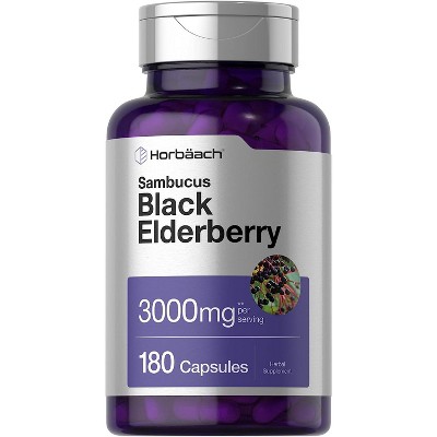 Horbaach Black Elderberry 3000 mg | 180 Capsules