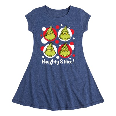 Girls' - Dr. Seuss -  Fit & Flair Cap Sleeve Graphic Dress