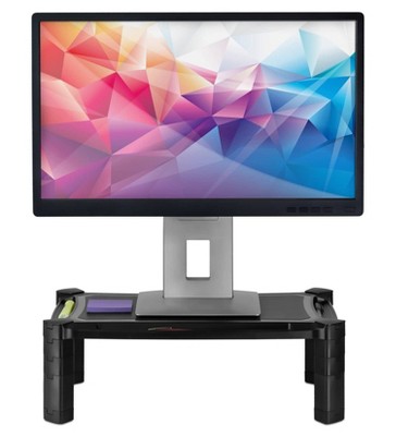 Mount-It! Desktop Computer Monitor Riser - Height Adjustable Tabletop Stand Shelf for PC and Laptop Displays and Printers, 19 x 13 Inch, 6.6 High