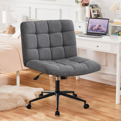 Grungis Linen Swivel Office Chair with Wheels,Modern Gaming Chair with Adjustable Height and Lumbar Support,Computer Chair for Office