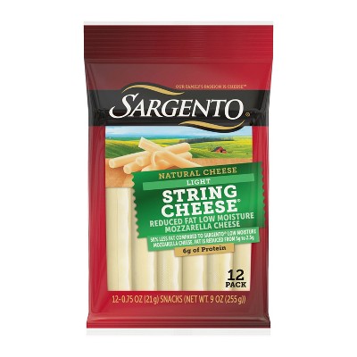 Sargento Reduced Fat Light Natural Mozzarella String Cheese - 9oz/12ct
