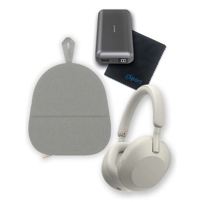 Sony WH-1000XM5 Wireless Noise Cancelling Over-Ear Headphones Bundle with gSport Accessory Kit