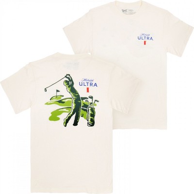 Mens Michelob Ultra Golfing Hole In One Front and Back Print T-Shirt